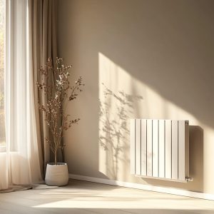 Radiateur dans une maison ensoleillée.