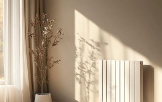 Radiateur dans une maison ensoleillée.